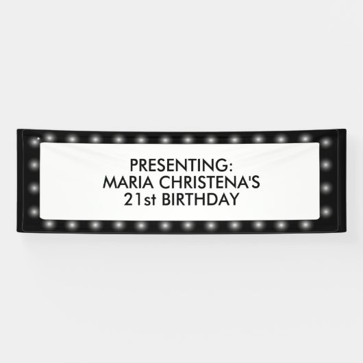 Hollywood Theater Signboard 2,5 x 8' banner (Horizontaal)