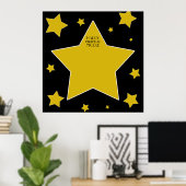 Hollywood Theme Birthday Autograaf Keepomwille Poster (Thuiskantoor)