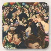 Hollywood Theme Fancy Partij met Ballonnen Bier Onderzetter (Voorkant)