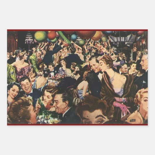  Hollywood Theme Fancy Partij met Ballonnen Inpakpapier Vel (Voorkant 2)