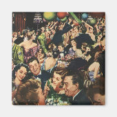 Hollywood Theme Fancy Partij met Ballonnen Magneet (Voorkant)