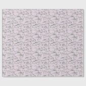 Hollywood Toile Coquette Roze & Groen Cadeaupapier (Vlak)