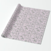 Hollywood Toile Coquette Roze & Groen Cadeaupapier (Uitgerold)