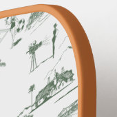 Hollywood Toile de Jouy Green Pickleball Paddle (Links Detail)