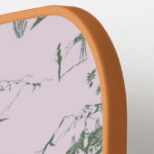 Hollywood Toile de Jouy Pink Green Pickleball Paddle (Links Detail)