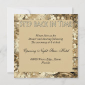Hollywood trouwreceptie goud zwart kaart (Achterkant)
