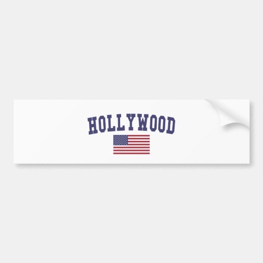 Hollywood US Flag Bumpersticker (Voorkant)