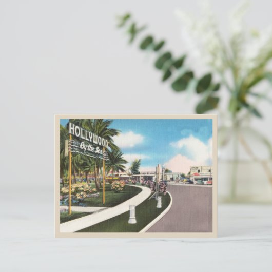Hollywood van de Zee  Florida Briefkaart (Staand voorkant)