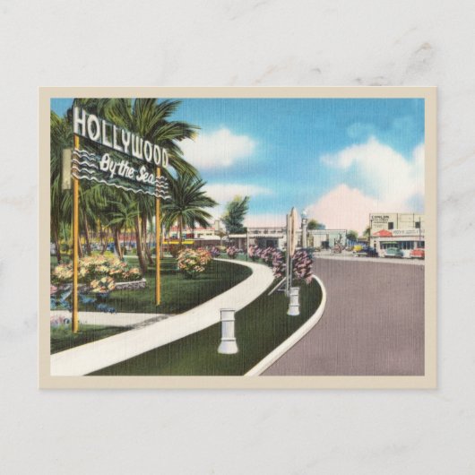 Hollywood van de Zee  Florida Briefkaart (Voorkant)