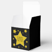 Hollywood Verjaardag Thema Gouden Sterren Op Zwart Bedankdoosjes (Geopend)