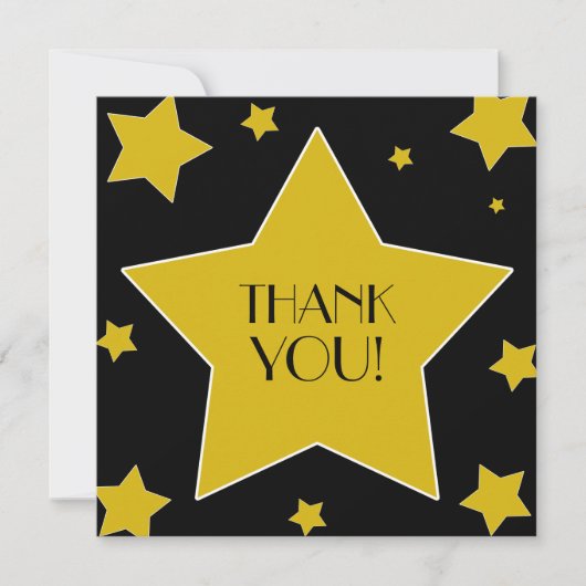 Hollywood Verjaardagsfeestfilm Sterren Bedankkaart (Voorkant)