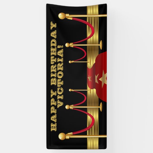 Hollywood verjaardagsfeestje banners (Verticaal)