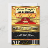 Hollywood Verjaardagsfeestuitnodigingen Kaart (Voorkant)