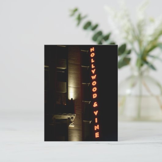 Hollywood & Vine Briefkaart (Staand voorkant)