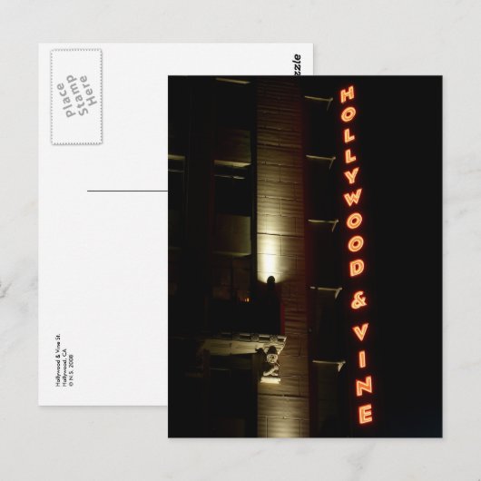 Hollywood & Vine Briefkaart (Voorkant / Achterkant)