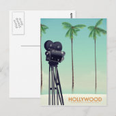 Hollywood Vintage camera Reisposter Briefkaart (Voorkant / Achterkant)