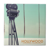 Hollywood Vintage camera Reisposter Tegeltje (Voorkant)