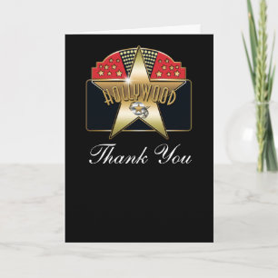 Hollywood Vintage Retro Aangepaste Dankjewelkaart Bedankkaart