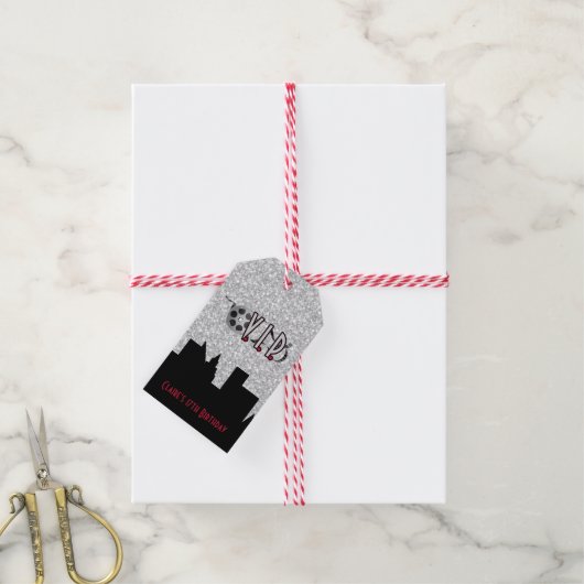 Hollywood VIP Birthday Cadeaulabel (Met Touw)