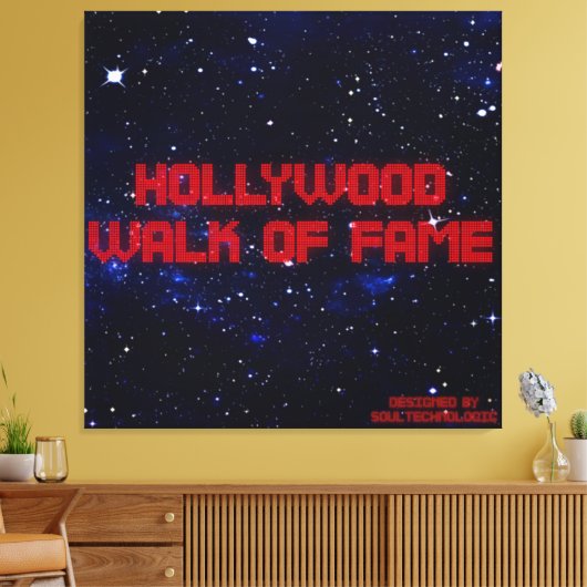 hollywood, walk of fame canvas afdruk (Insitu (Woonkamer))