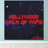 hollywood, walk of fame canvas afdruk (Insitu (Houten vloer))