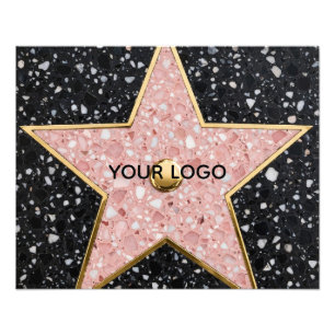 Hollywood Walk of Fame Square Onderzetter Foto Afdruk