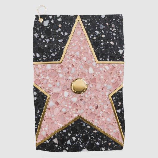 Hollywood Walk of Fame Square Onderzetter Golfhanddoek (Voorkant)
