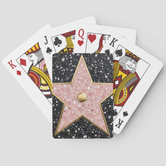 Hollywood Walk of Fame Square Onderzetter Pokerkaarten (Achterkant)