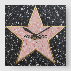 Hollywood Walk of Fame Square Onderzetter Vierkante Klok