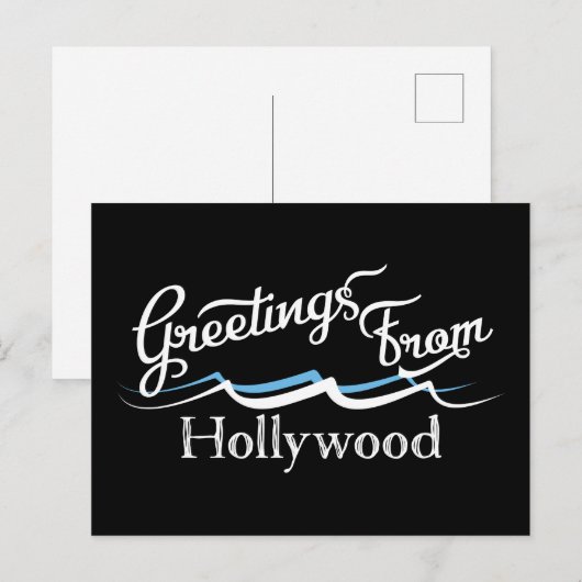 Hollywood Water Waves Briefkaart (Voorkant / Achterkant)