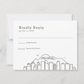 Hollywood Wedding | Stijlvolle Skyline RSVP (Voorkant)