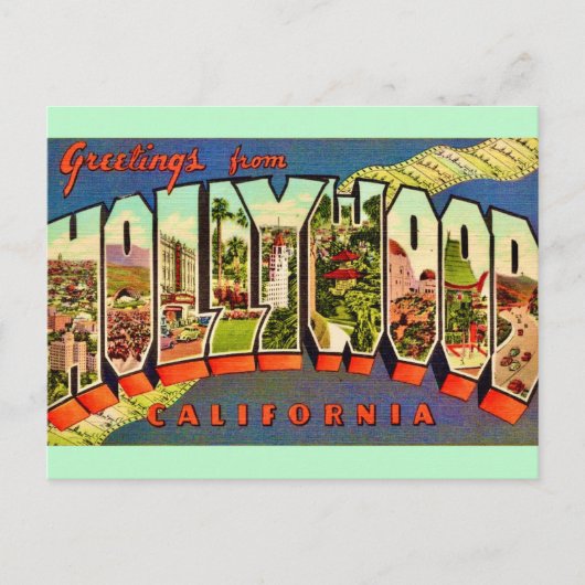 Hollywood Wenskaart   Briefkaart (Voorkant)