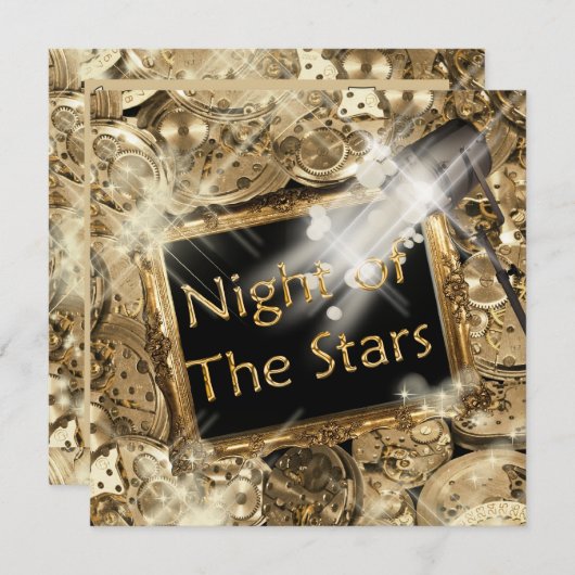 Hollywoodfeest Kaart (Voorkant / Achterkant)