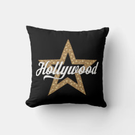 Hollywoodscript met Star (White Type)-schroefdraad Kussen