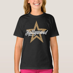Hollywoodscript met Star (White Type) T-Shirt