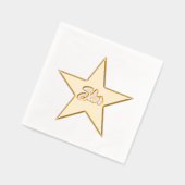 Hollywoodster aangepaste gouden folie papieren ser folie servetten (Links)