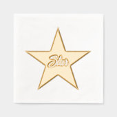 Hollywoodster aangepaste gouden folie papieren ser folie servetten (Voorkant)