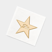 Hollywoodster aangepaste gouden folie papieren ser servetten (Links)