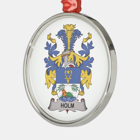Holm Family Crest Metalen Ornament (Links)