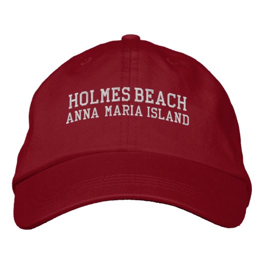 Holmes Beach Florida geborduurde honkbalhoed Pet (Voorkant)