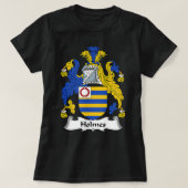 Holmes Coat of Arms Family Crest T-shirt (Design voorkant)