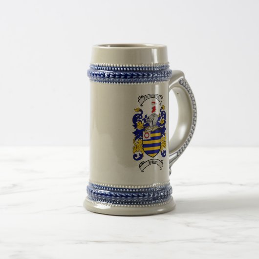 Holmes Coat of Arms Stein / Holmes Crest Stein Bierpul (Voorkant rechts)