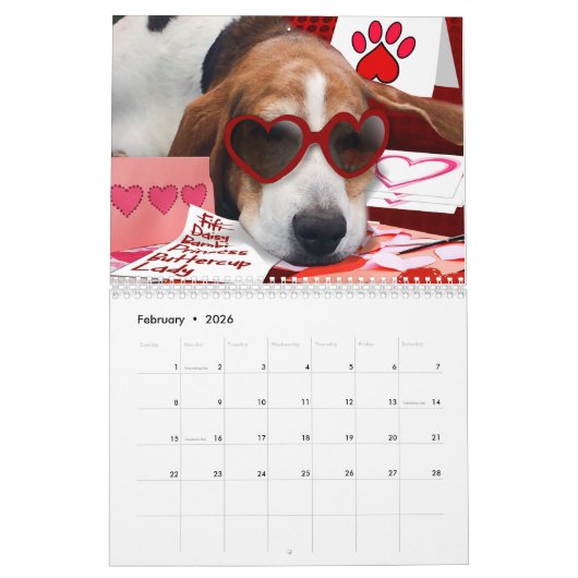 Holmes, dat 'Bad Boy Basset' is terug! Kalender (Feb 2026)