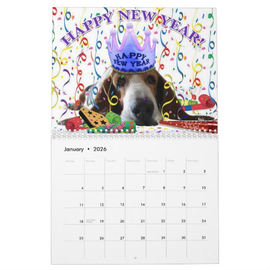 Holmes, dat 'Bad Boy Basset' is terug! Kalender (Jan 2026)