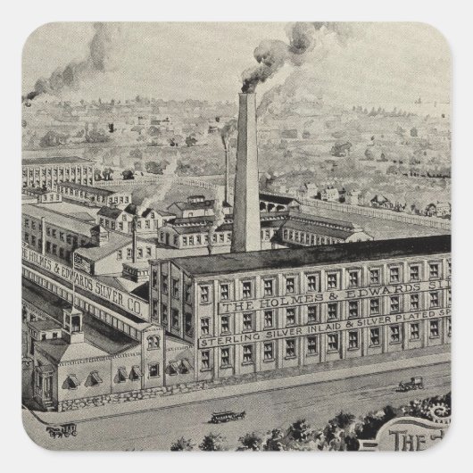 Holmes & Edwards Silver Co Vierkante Sticker (Voorkant)