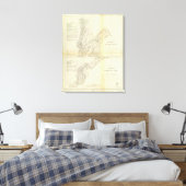 Holmes' Hole, Tarpaulin Cove Canvas Afdruk (Insitu (Slaapkamer))