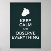 Holmes houden kalm en alles waarnemen poster (Voorkant)