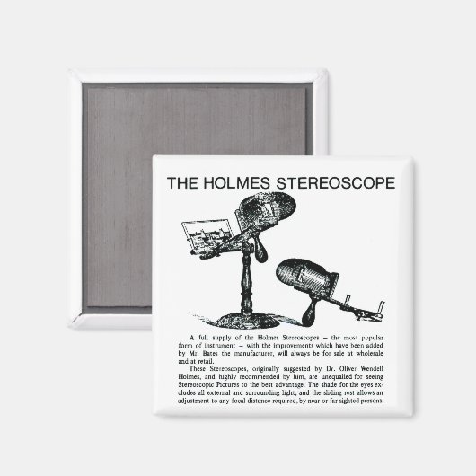 Holmes Stereoscope Advertisement - Magneet (Voorkant / Achterkant)