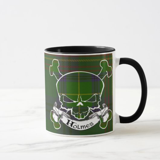 Holmes Tartan Skull Mok (Rechts)