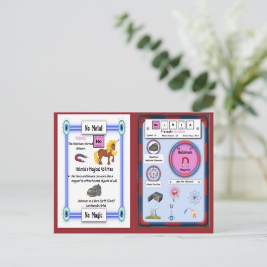Holmia - Holmium Horn Unicorn Kaart (Staand voorkant)
